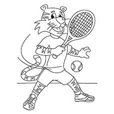 free coloring pages of a tennis