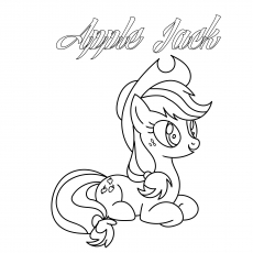 Apple Jack, My Little Pony coloring page