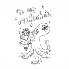 Be My Valentine coloring page