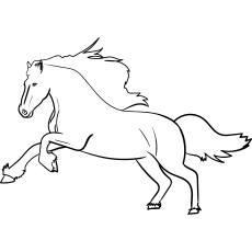 Black horse coloring page