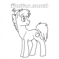 Button Mash, My Little Pony coloring page_image