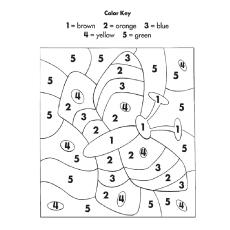 Color the butterfly according to numbers coloring page