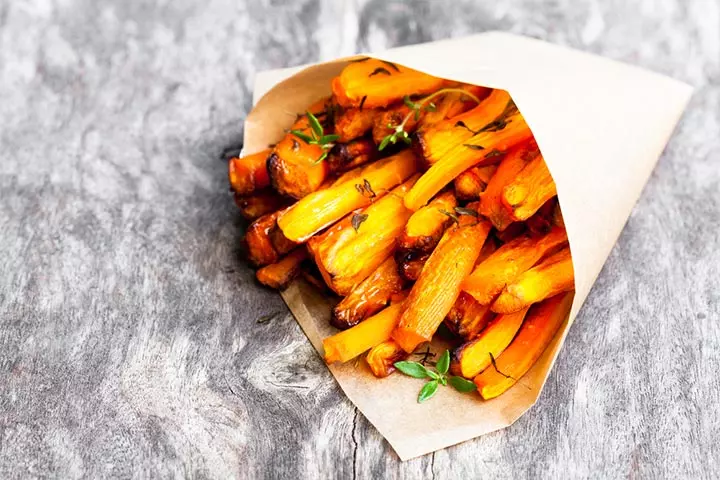 Carrot french fries for kids