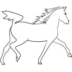 Chestnut horse coloring page