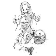 Broken leg, Nightmare Before Christmas coloring page