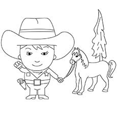 Cowboy coloring page