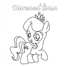 Diamond Tiara, My Little Pony coloring page_image