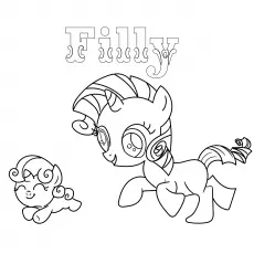 Filly, My Little Pony coloring page