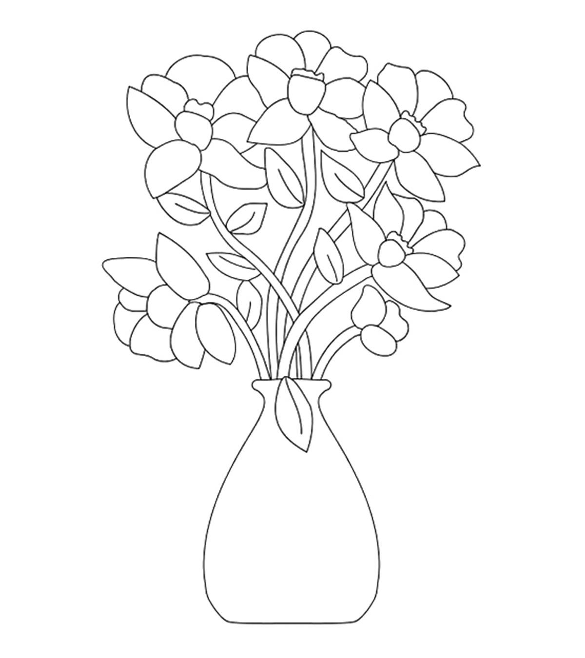 Preschool Simple Flower Coloring Pages / Flowers coloring pages for