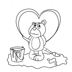 Funny Valentines day coloring page