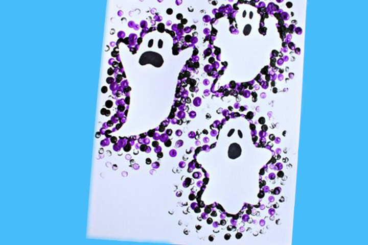 Ghost Halloween craft for toddlers