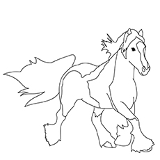 Gypsy Vanner horse coloring page
