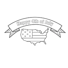 Happy Independence Day, 4th of July coloring page