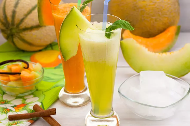 Honeydew, melon and cucumber smoothie for kids