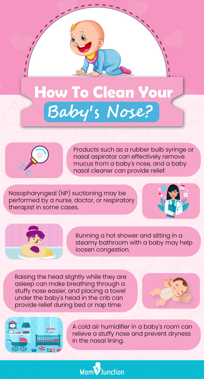 how to clean your babys nose (infographic)