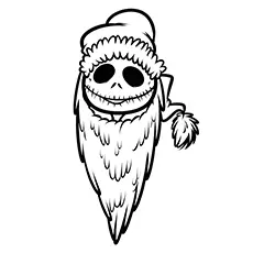 Santa Jack, Nightmare Before Christmas coloring page