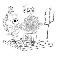 Working Jack, Nightmare Before Christmas coloring page