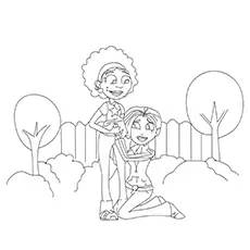 Aviva and Koki of wild kratts coloring page