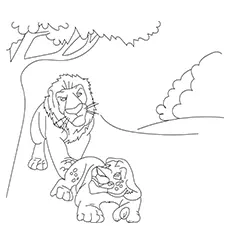 Kratts lion coloring page