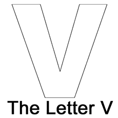 Letter V coloring page