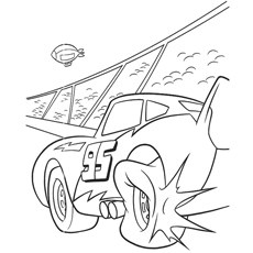 Lightning McQueen tier blast coloring page