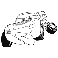 Lightning McQueen Tongue coloring page