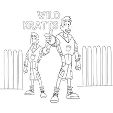 Martin and Chris wild kratts coloring page