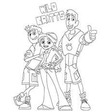 Martin Chris And Aviva wild kratts coloring page