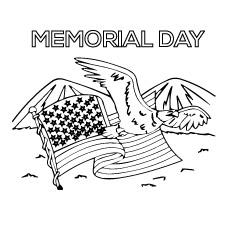 USA Memorial Day, 4th of July coloring page