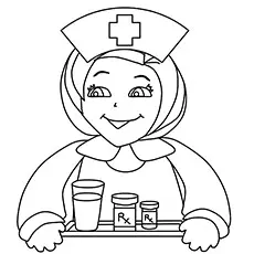 Free nurse coloring page