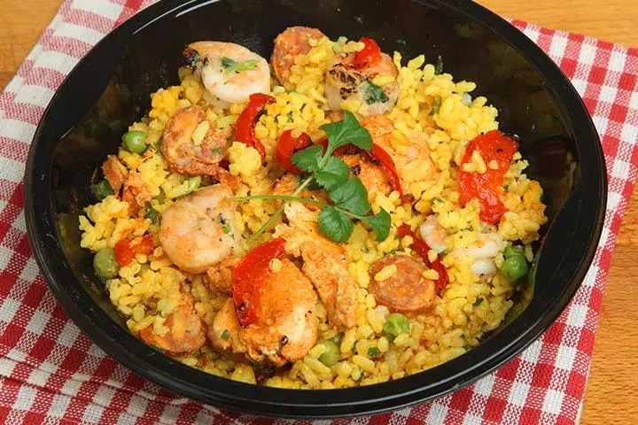 Paella rice recipe for kids