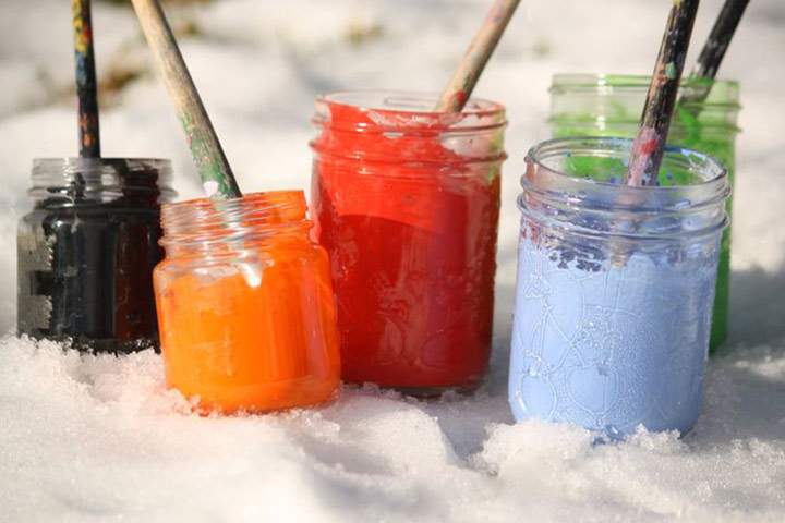Painting snow activities for preschoolers