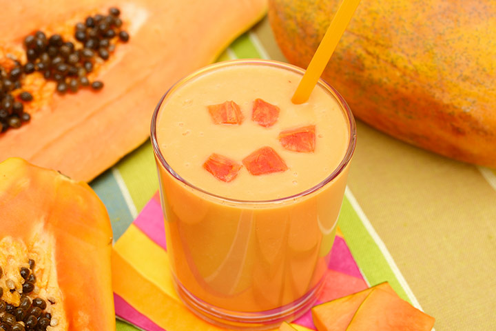 Papaya smoothie for kids