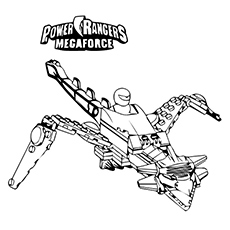Power Rangers Mega Force fly coloring page