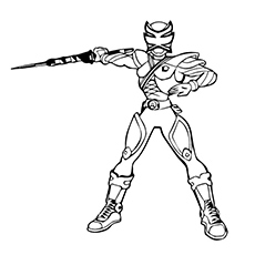 Power Rangers Mega Force knife coloring page