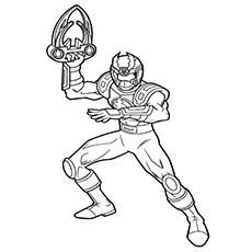 Samurai lock Power Ranger Mega Force coloring page