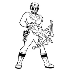 Power Rangers Mega Force crowssbow coloring page_image