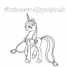 Princess Applejack, My Little Pony coloring page