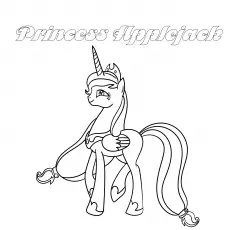 Princess Applejack, My Little Pony coloring page_image