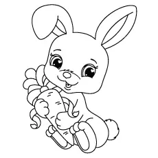 Rabbit bunny coloring page