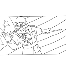 Soldier On Independence Day, 4th of July coloring page