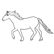 Spanish Mustang horse coloring page