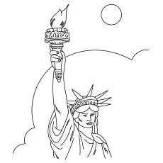 Statue Of Liberty, 4th of July coloring page