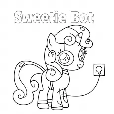 Sweetie Bot, My Little Pony coloring page_image