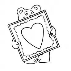 Teddy Bear with a Valentine card, Valentine