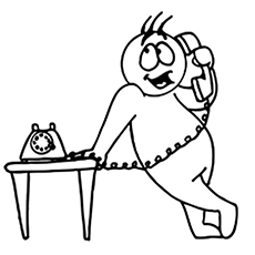 Telephone, letter T coloring pages
