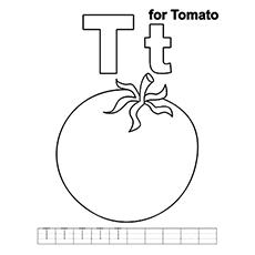 free letter t coloring pages