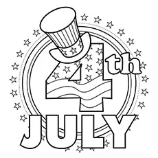 4th Of July picture coloring page