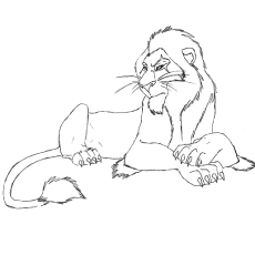 The Ahadi lion coloring page