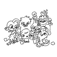 Moshi monsters cute coloring page